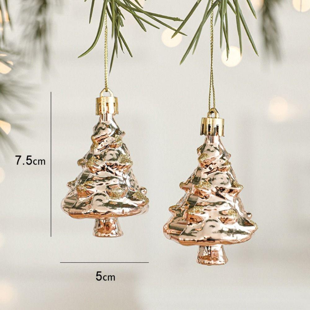 2PCS Red&white Christmas Hanging Decoration Plastic Santa Clause Christmas Tree Ornament Festival Party Supplies Xmas Baubles