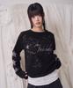 PRENDA Star Lettering Logo Long Sleeve Black