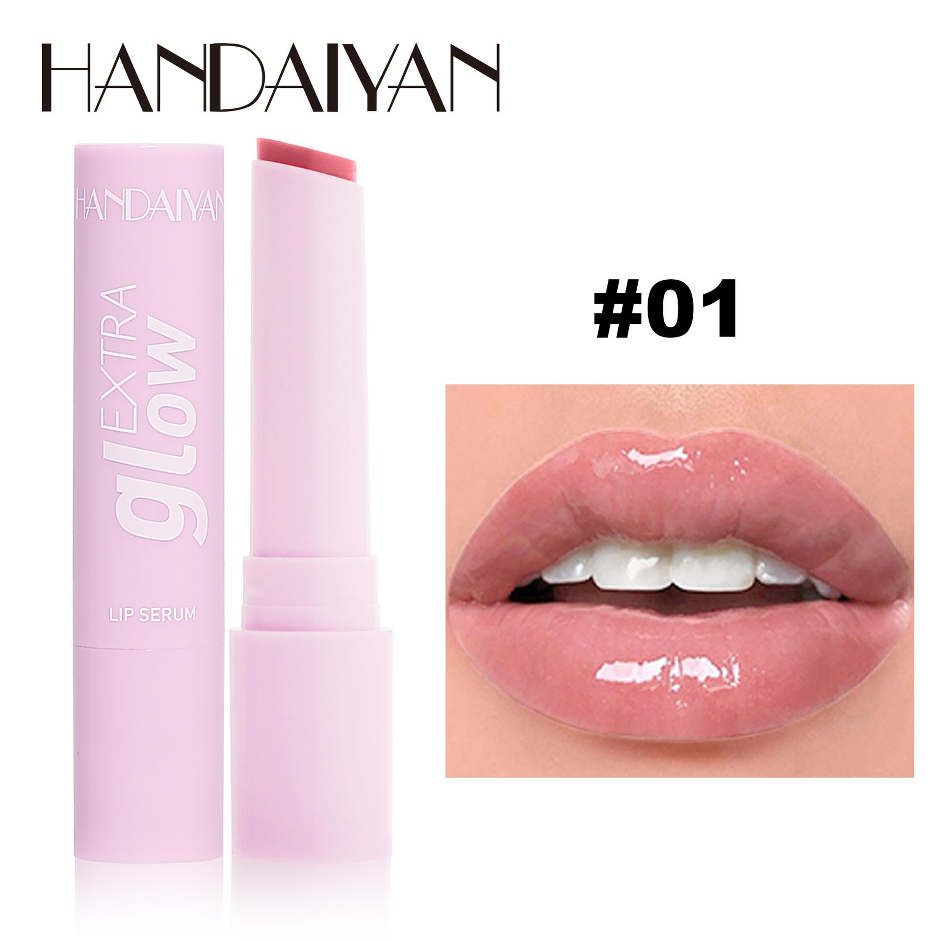 HANDAIYAN Увлажняющий твердый блеск для губ Water Light Mirror Lip Gloss Красная увлажняющая помада 01