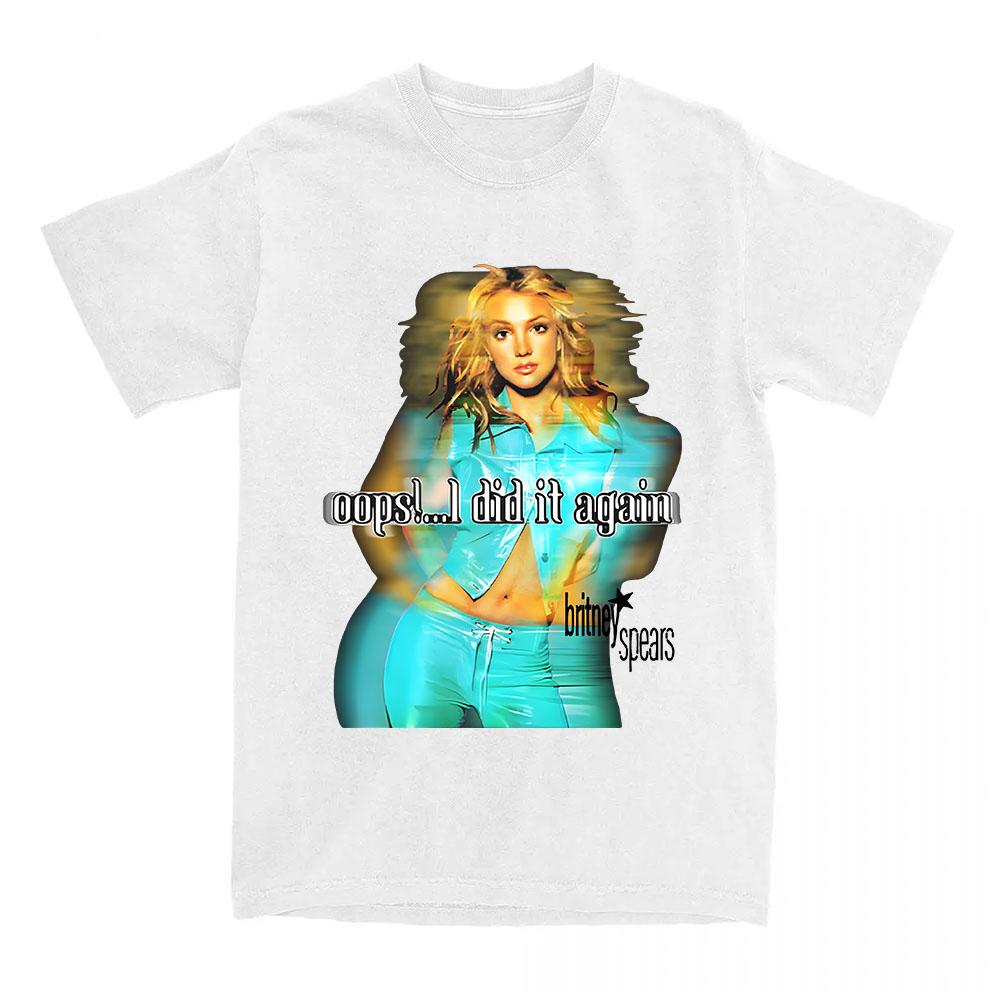 2025 Album Oops!... I Did It Again T-shirt Singer Graphic Tshirt Women Men Clothes Summer Cotton Unisex Streetwear