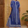 Women’s Floral Print Long Loose Dress Swimming Beach Bikini Cover Up Robes V-neck Hem Split Breathable Lightweight Beach Vacation Plus Maxi Dress