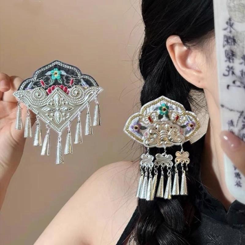 Retro Long Tassel U-Shaped Hairpin Women'S Chinese Style Hair Accessories Step-Vibrating Hairpin Hanfu Headwear