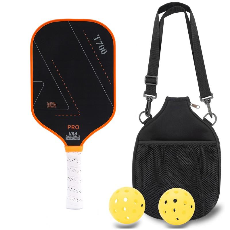 Professional Carbon Fiber Pickleball Paddle 16mm Thickness T700 Grade 12K Graphite Matte Finish Lightweight Indoor Outdoor