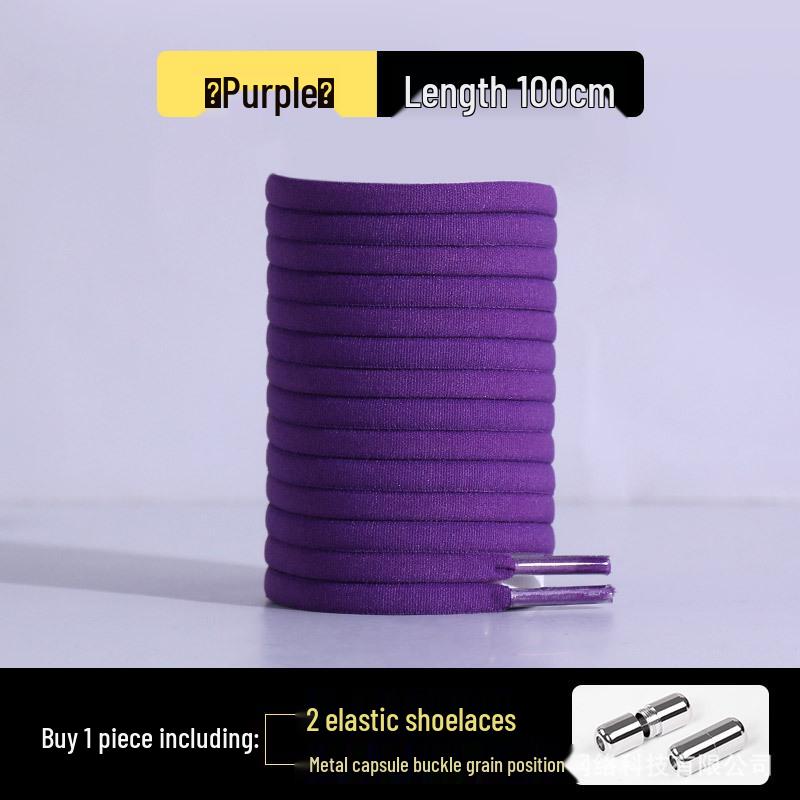 Elastic No-Tie Half-Round Shoelaces for Kids & Adults - Black & White