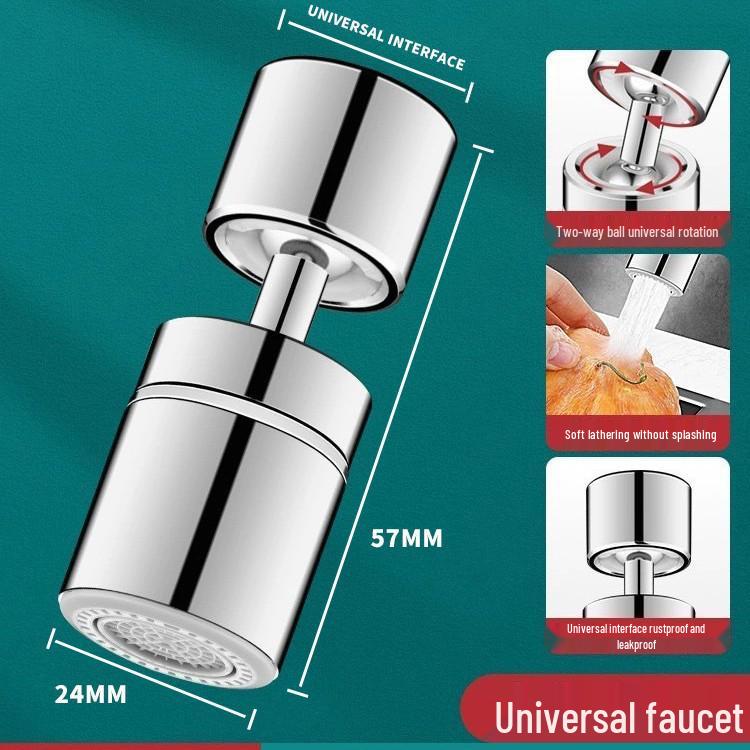 Universal Anti-Splash Faucet Aerator Extension Spout for Washbasins