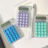 1 Pezzi Calcolatrice per Studenti Display Lcd Schermi Grandi Pulsanti in Silicone 8 Cifre Portatile Studio Calcolatrice Elettronica Materiale Scolastico