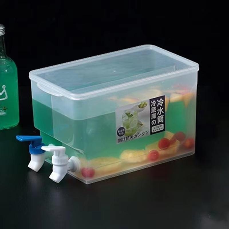 A25F-5.2L Large Capacity Water Fountain Milk Drink Beverage Dispenser Spill Proof Jug With Faucet In Refrigerator Fruit Juice