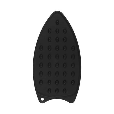 Iron Rest Pad Silicone Multipurpose Iron Heat Resistant Mat Iron Rest Plate for Ironing Board Heat Resistant Steam Compact Mat Black
