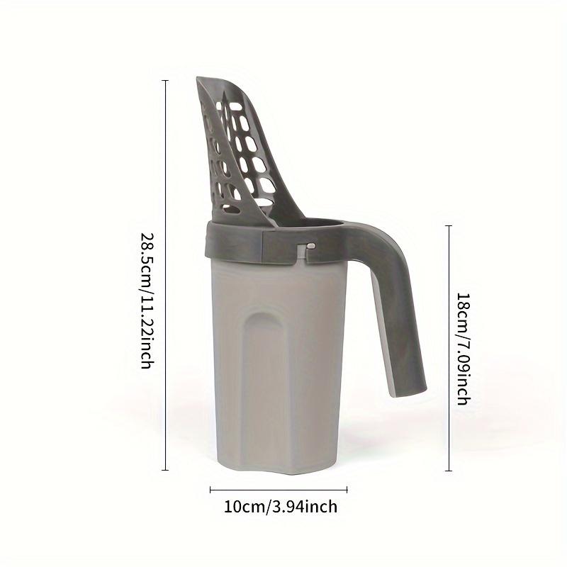 Large-Capacity Cat Litter Scoop with Integrated Trash Can - Portable Easy-Clean Plastic Pet Waste Shovel for Cats, Ideal