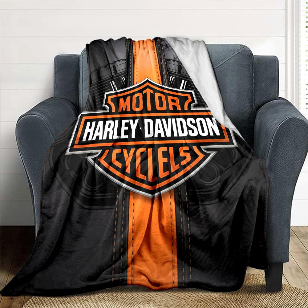 1 pezzo Coperta Harley-Davidson, Regalo, per Uomini e Donne, Coperta Morbida, Buona per Divano Letto Divano Viaggio, Coperta Leggera in Flanella