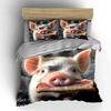 Piglet Holding Bacon Printed Duvet Cover Set1 Duvet Cover+2 Pillowcasemulti Size Bedroom Bedding Decor Machine Washable