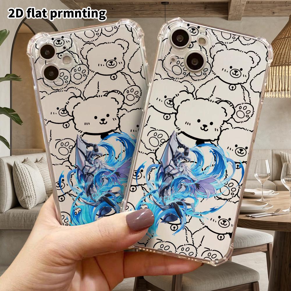 Phone Case: 2D flat, suitable for iPhone 18 17 16 15 14 13 Pro, transparent with corner protection, fairy girl, Christmas and Halloween gift