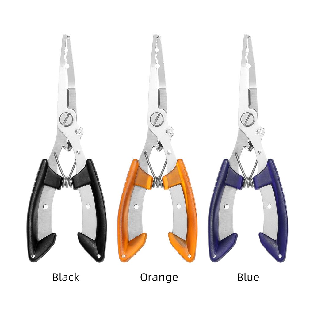 Hakenlöser Angeln Angelzange Set Edelstahl - Mit Hakenlöser, Angelschere Titanbeschichtet, 2 Sicherheitsleinen Und Tasche Sprengringzange Angelschere