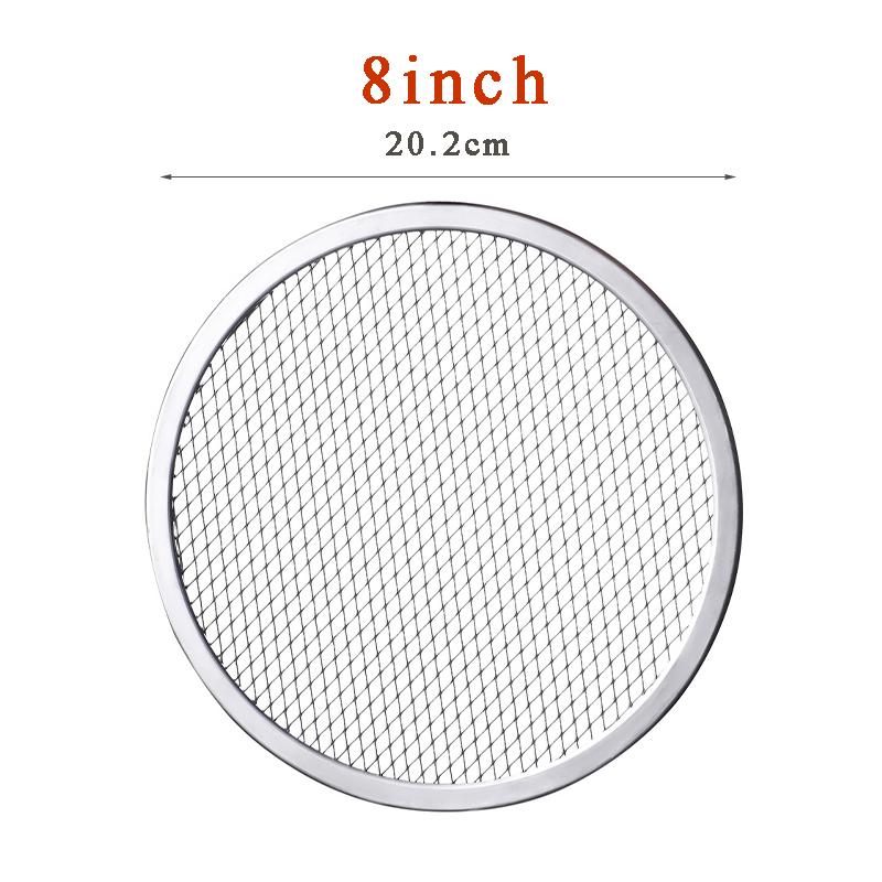 Aluminum Pizza Pan 6/8/10/12/14inch Pizza Baking Screen Mesh Pizza Tray with Hole for Oven Bakeware Outdoor Barbecue Mat