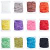 12Pcs 12 Colors Polyester Chenille Yarn Roll, for Knitting, Mixed Color, 3mm, 1pc/color