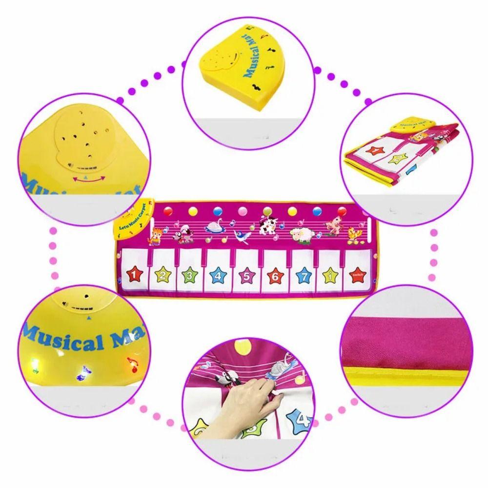 Early Education Floor Keyboard Dance Mat Multifunctional Electronic Musical Toys  Girls/Boys