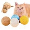 Faux Sisal Cat Ball Toy 8CM Large Sisal Scratch Ball with Built-in Bell Interactive