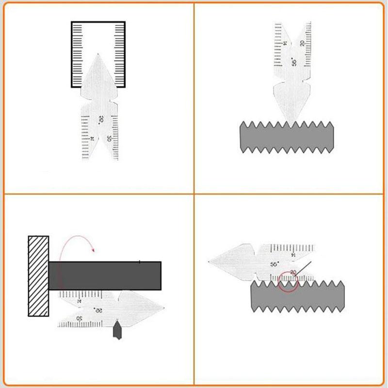 For Measuring Threads Center Gauge 55 Degree Thread Pitch Gauge Gauge External Thread Channel Inch 55 Degree Gauge