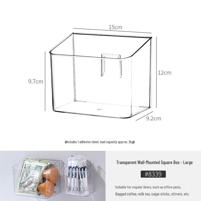 Transparent Wall-Mounted Mirror Cabinet for Bathroom Cosmetics and Lipstick Storage