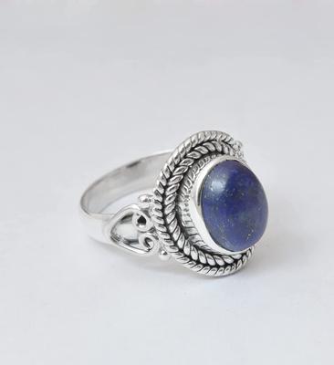 Lapis Lazuli Gemstone Ring, Solid 925 Sterling Silver Ring, Statement Ring, Bohemian Ring, Designer Ring, Handmade Ring