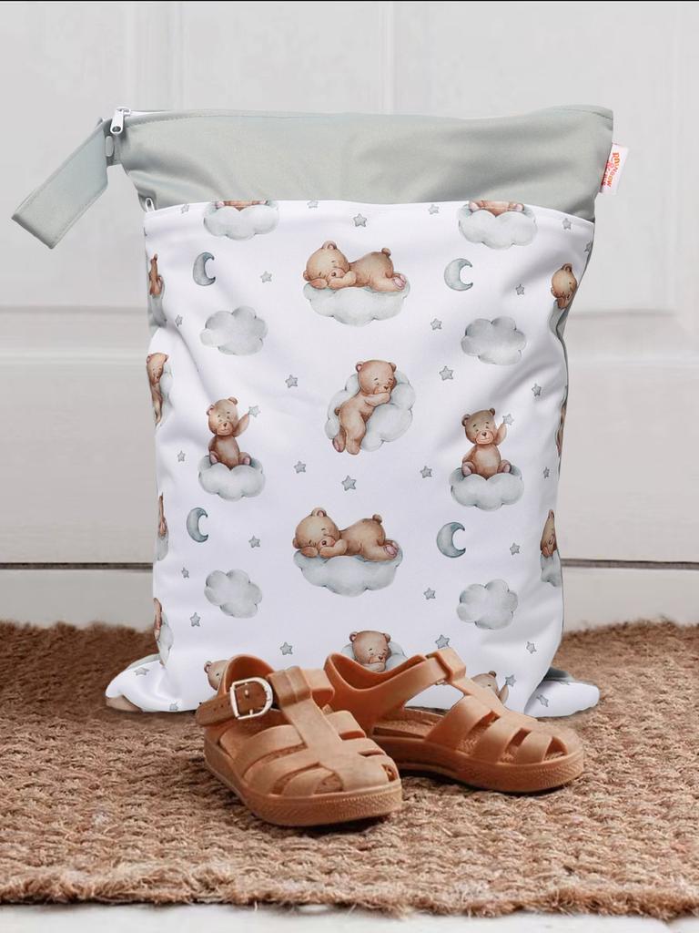 Nordic Series Children's Room Kindergarten Diaper Storage Bag, Wet and Dry Separation Waterproof Bag