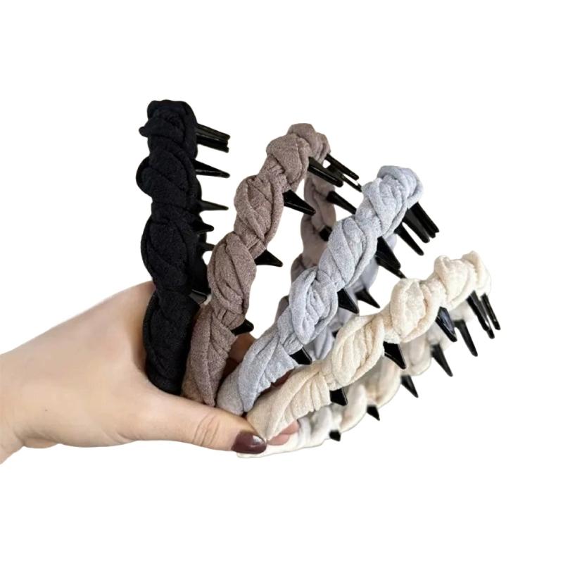 

4PCS Slip Hair Bands Design Lightweight Headbands For Workouts Office ABS Hair Accessories 1