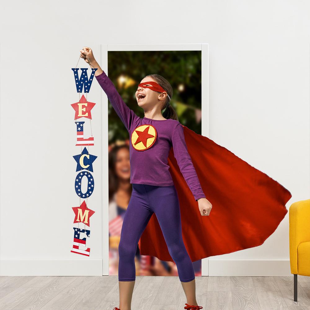 Wooden Independence Day Hanging Decoration Perfect For Home And Hotel Festive Display