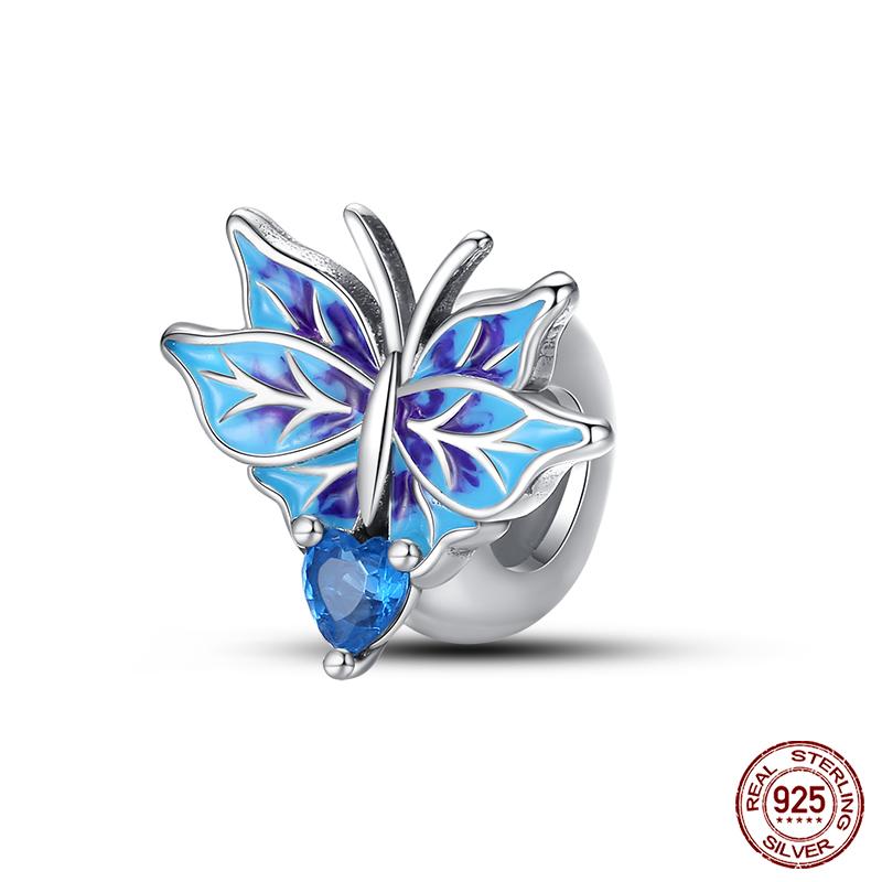 100% Copper Luminous Star Flower Butterfly Silicone Spacer Beads Fit Qikaola Original Bracelets Fine Diy Jewelry