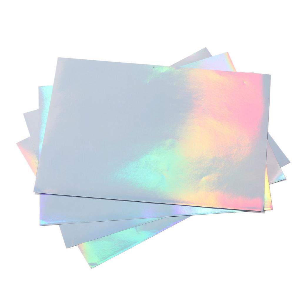 22 Sheets A4 Printable Holographic Sticker Paper Water Proof Inkjet Printer Holographic Stick Adhesive Paper