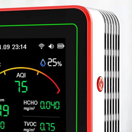 15-in-1 Air Quality Monitor Large Screen Indoor CO/CO2/HCHO/TVOC/AQI/PM0.3/PM1.0/PM2.5/PM10/Thermometer Humidity Monitor