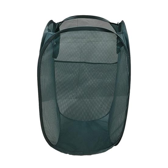 

Dirty Clothes Basket Foldable Breathable Mesh Fabric Laundry Bin Prevents Odor Container for Bathroom Laundry Storage Home Family зелёный