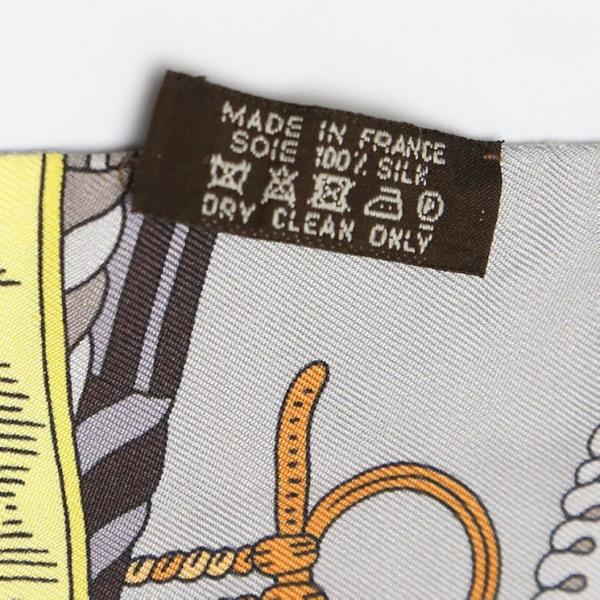 HERMES Carre90 equestrian harness scarf silk gray Women Used