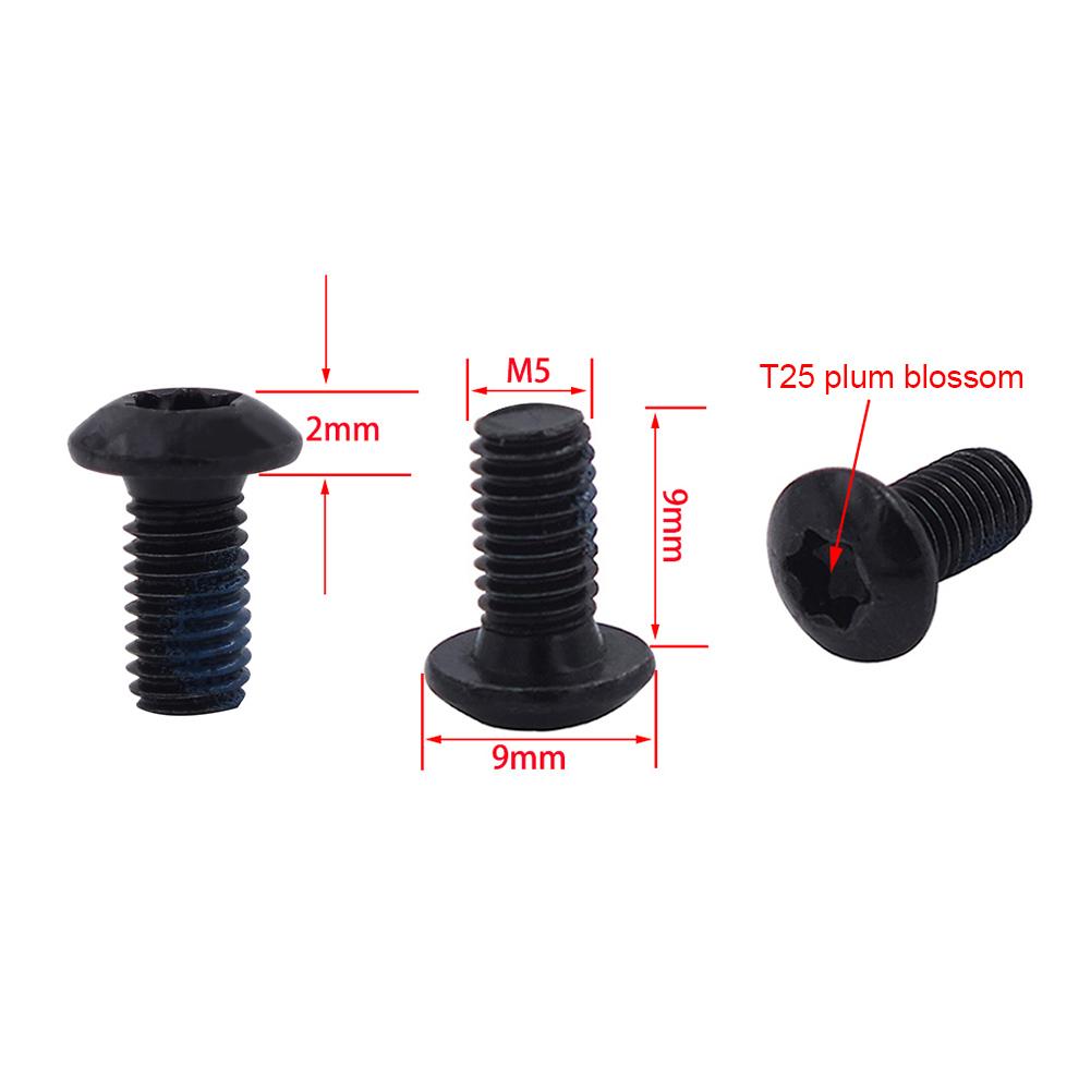 12pcs Bicycle Disk Brake Rotor Bolts Lightweight Steel Repair Accessories Mountain Bike Color Non-slip Disc Screw