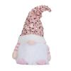 Light-Up Christmas Gnome Decoration Handmade Sequin Hat Faceless Dwarf Doll with Light Glowing Plush Elf Ornament Holiday Party Gift