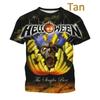 Mode 3D Bedrukt Heavy Metal Rockband T-shirt voor Mannen Halloween Casual Korte Mouw Ronde Hals T-shirt Neutraal T-shirt