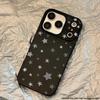 Silver Star Black Phone Case for iPhone 17 16 15 14 13 12 11 Air Pro Max 12 13 Plus Shockproof Aesthetic Cover
