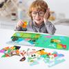 Montessori Quiet Book Wiederholtes Kleben Lesen Kinderspielzeug Tier Zahlen Zuordnungs-Puzzlespiel Lernspielzeug für Kinder Geschenke