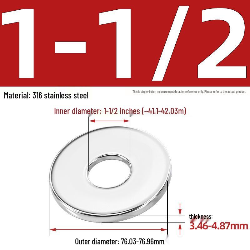 304/316 Stainless Steel Flat & Round Washers Collection