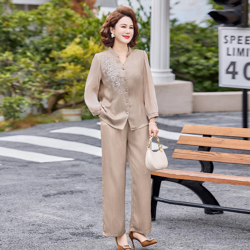 

Elegant Spring Suit: Stylish Two-Piece Set for Middle-Aged Women - New 2026 Design 5XL