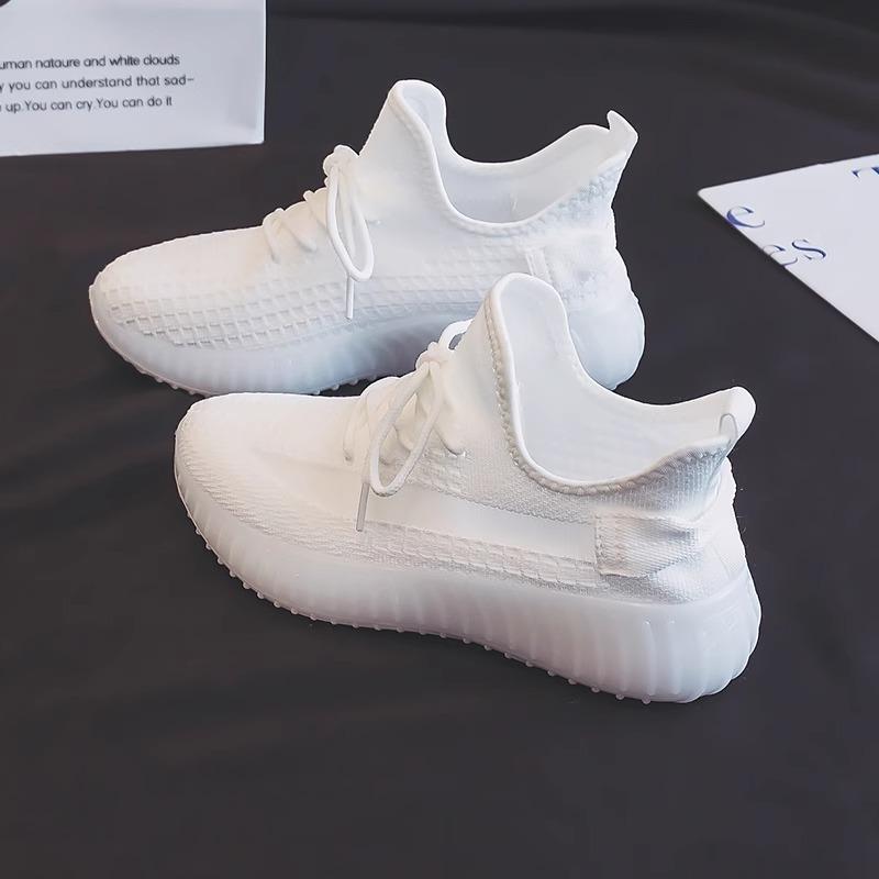 Couple shoes fly-woven coconut shoes women's 2025 new breathable mesh shoes casual versatile comfortable sports shoes men ins tide