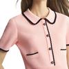 Karl Lagerfeld Street Date Commute Polo Knit Cotton Short Sleeve Dress Women Dress Pink M22E1394