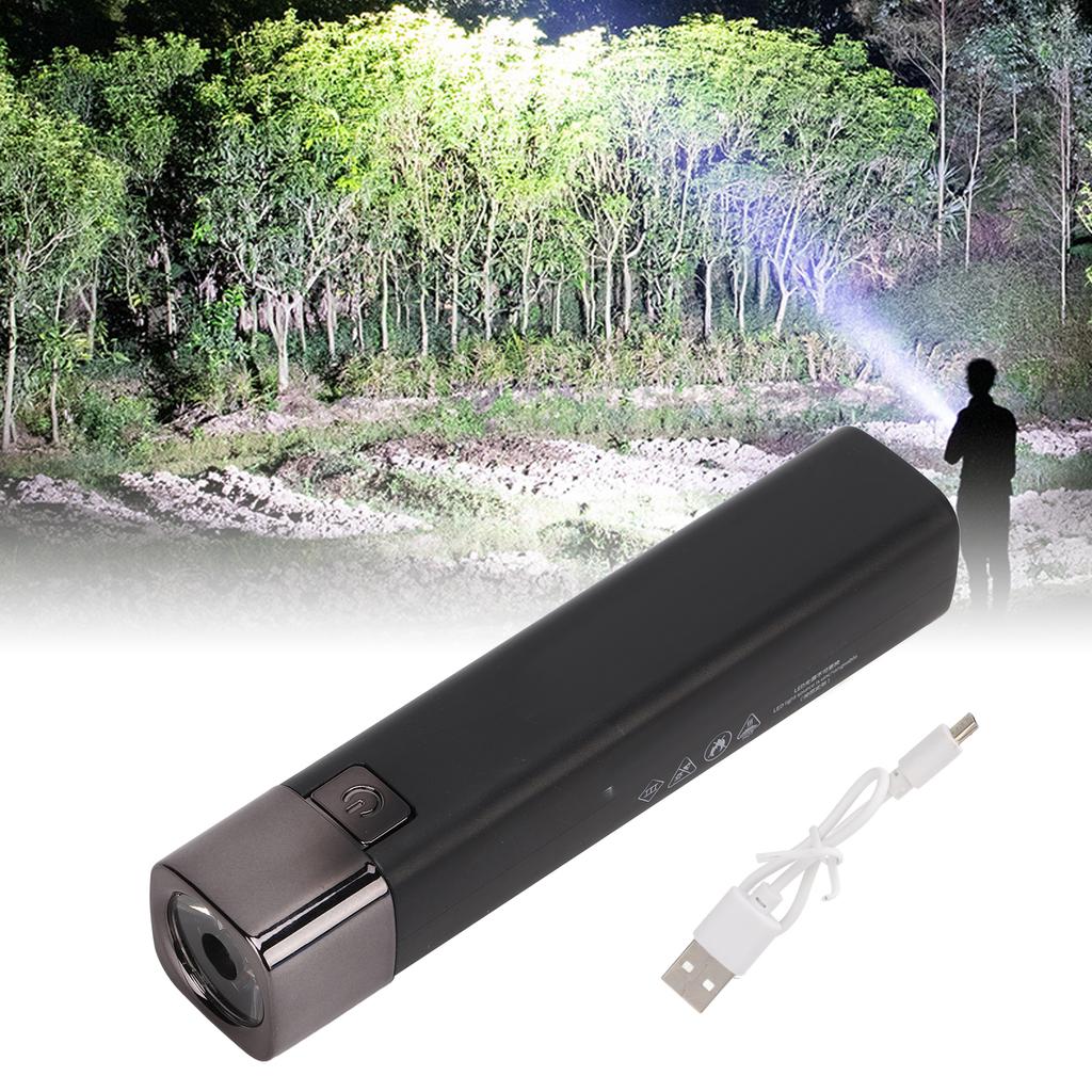 Rechargble Super Bright Flashlight USB Electric Torch with Power Bank Function for Outdoor Adventure