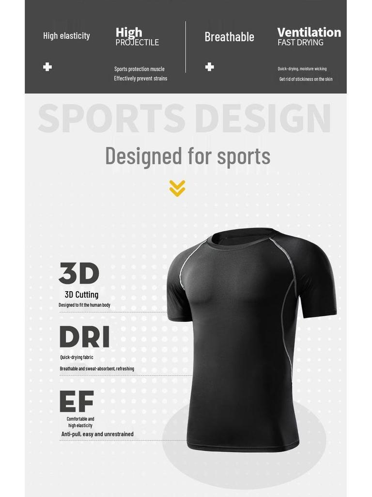 Men's Fleece-Lined Breathable Fitness Set: Warm Base Layer Tights & Long Sleeve Shirt for Running/Basketball