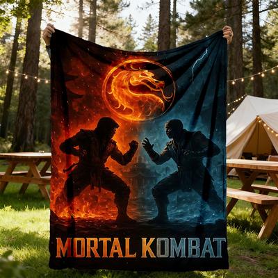1 Stück Mortal Kombat Outdoor-Decke, Leichte Flanelldecke, Weich & Warm, Ganzjahresnutzung für das Sofa