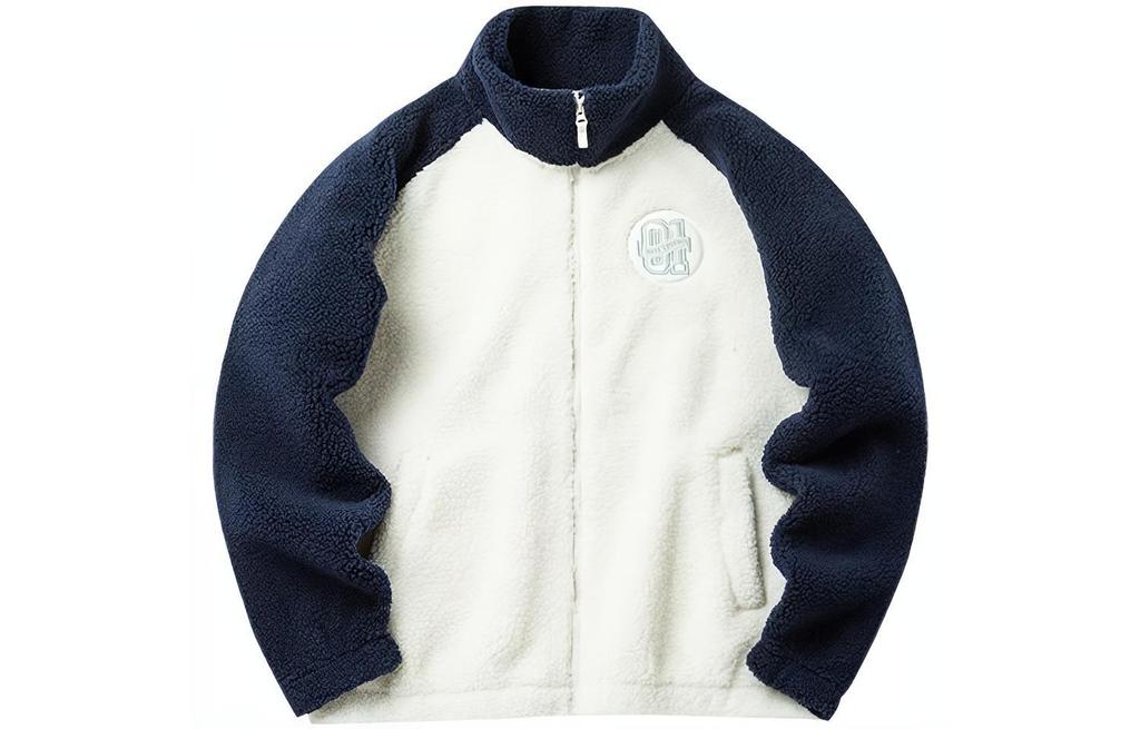 Men's Jacket Anta Life Collection Sherpa Thickened And Fleece Lined Athleisure Jacket Men's Duck Down White