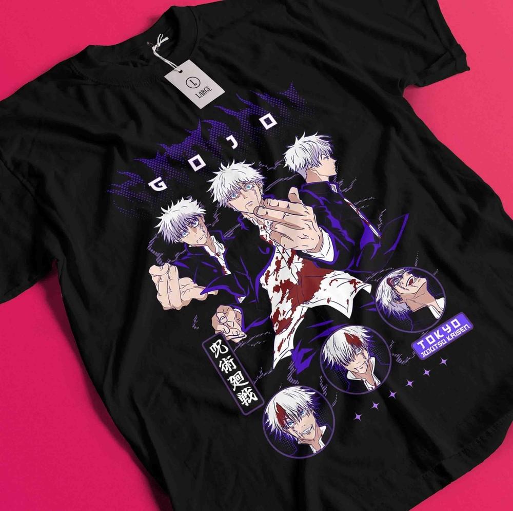 

Gojo Satoru T-Shirt Geto Suguru Shirt Jujutsu Kaisen Tshirt Toji Tee Sukuna Toji BB1485 XL
