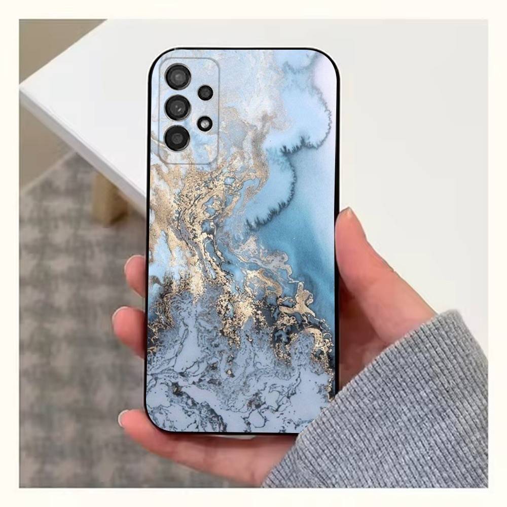 Marble Grain Phone Case For Samsung S9,S10,S20,S10,S21,S25,S24,S23,Ultra,FE,Plus,Lite,Soft Silicone Black Cover
