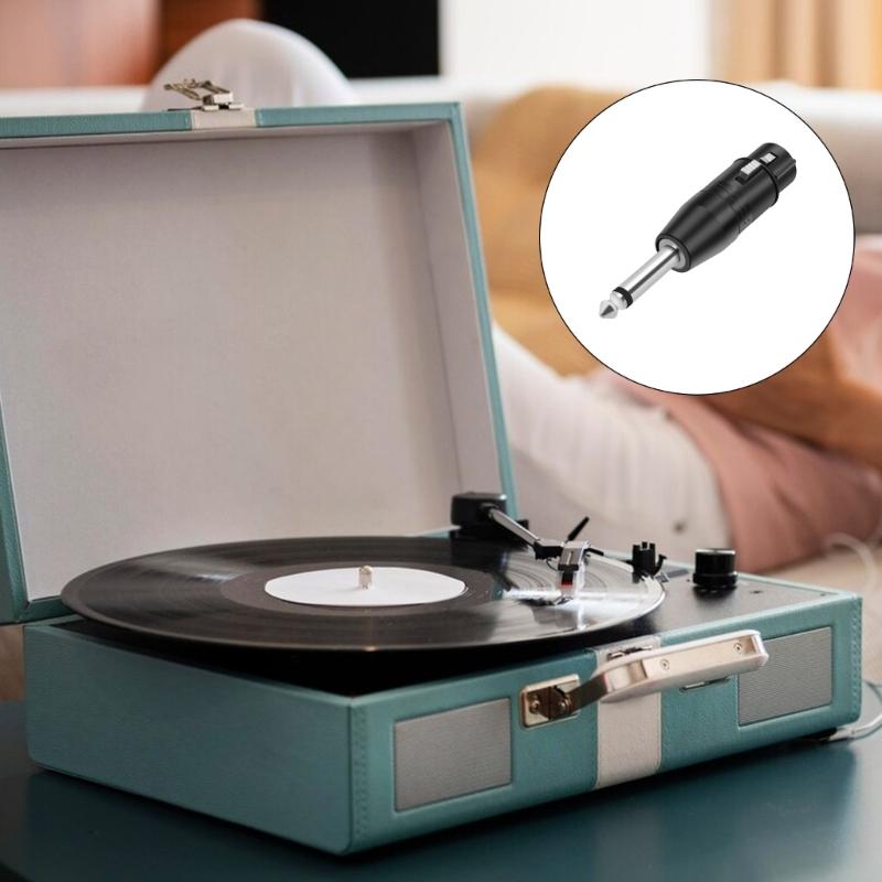 3Pin Female To 6.35mm Mono Jacks Male Sound Adapter for Microphones and Amplifiers Connections