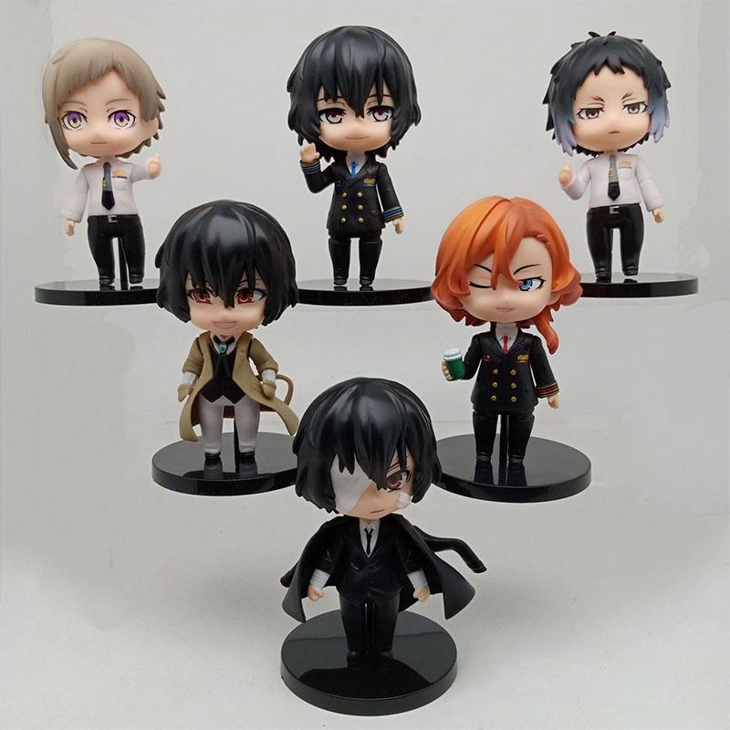 Q Version Nakajima Atsushi And Dazai Osamu Anime Figures Wholesale Blind Box Toys