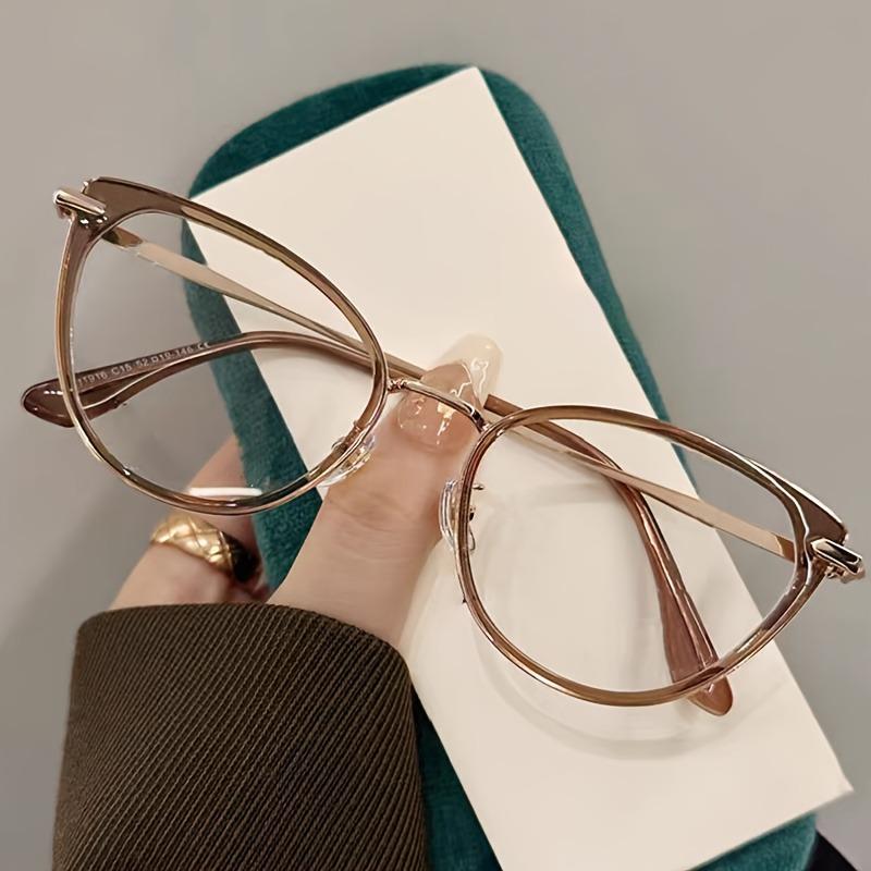 3 Sets of Fashionable and Personalized Cat Eye Anti Blue Light Glasses with Full FrameElegant and Luxurious for Women